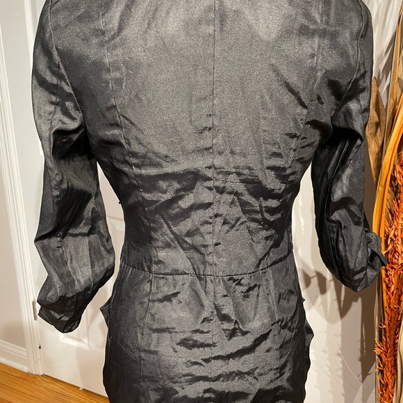 Visit in New York Vintage Y2k Rollup 3/4 sleeve 1button Fit Flare Rave Oversized - Picture 4 of 9